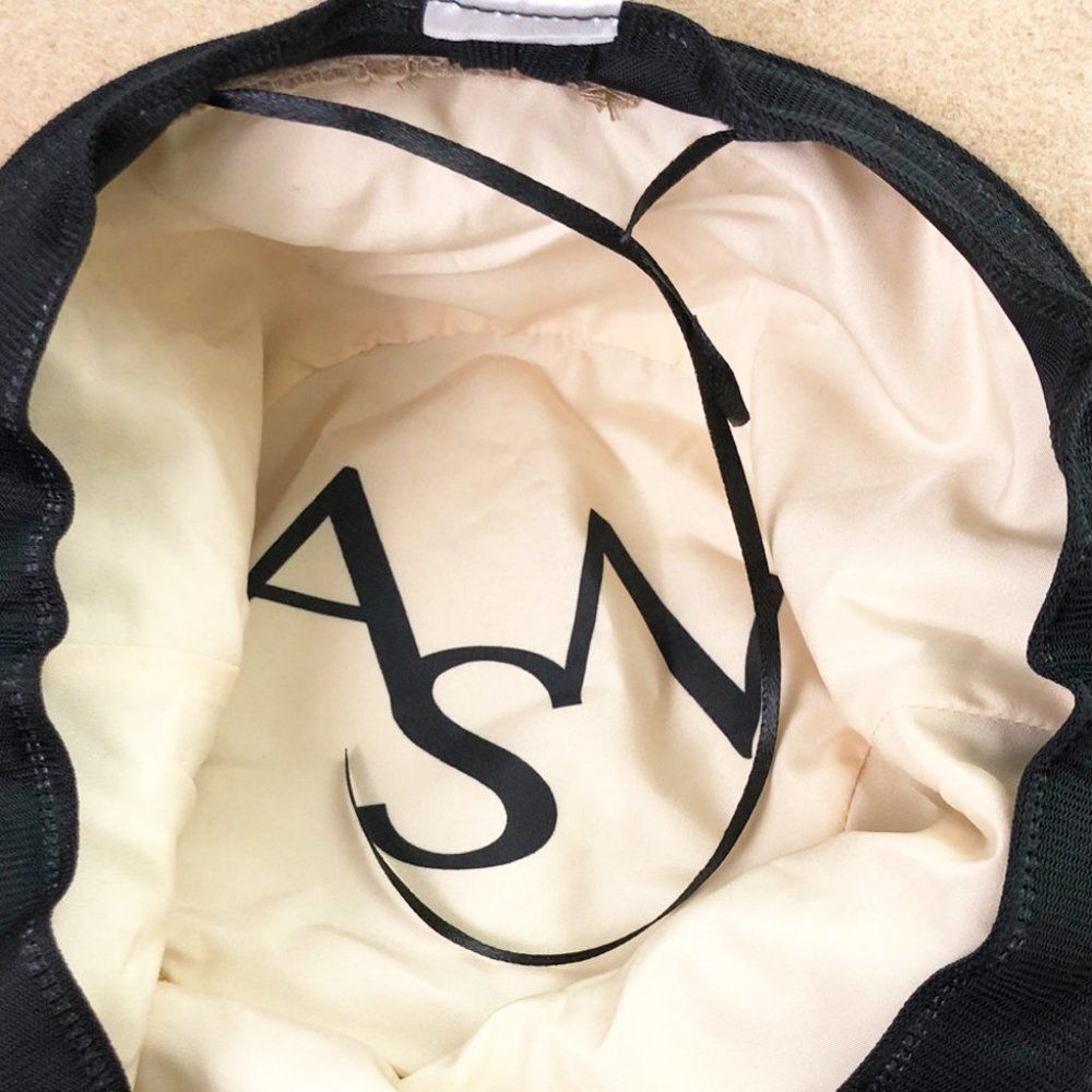 NWT ASN Hats Harper Adjustable Soft Felt Hat (M) Oatmeal Tan Camel Braid Lined - Picture 11 of 12